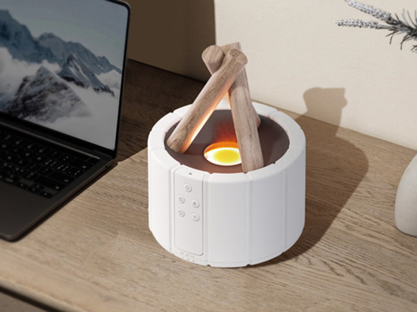 Humidificador de aire usb difusor led rgb chimenea aroma niebla fuego