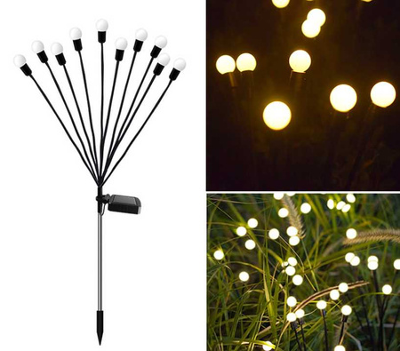 GARTENLAMPE 2 STK 10 WARME KUGELN (50)