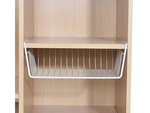 Cesta colgante bajo estante cesta metálica organizador cesta cocina blanco