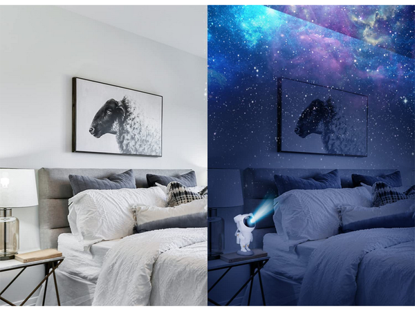 Hvězdný projektor astronaut noční světlo laserový projektor oblohy vedl dálkové ovládání