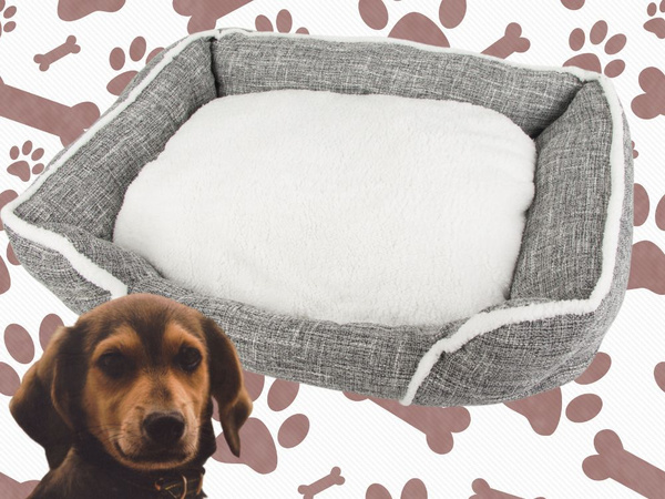 Hundebett weiches bequemes flauschiges bett mit kissen grösse m