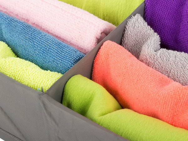 Wäsche-schubladen-organisator kleider-socken-schublade mit teiler grau