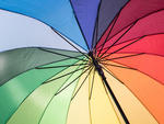 Paraguas grande paraguas arco iris robusto automático