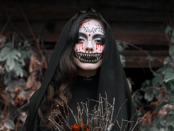 Tetoválás halloween álfogak valósághű mosható ideiglenes álruha