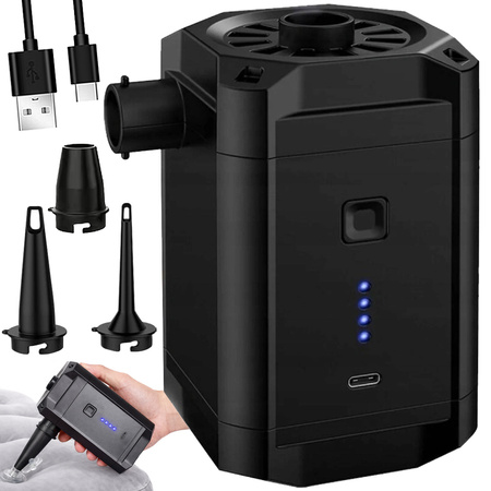 ELEKTROMOS AKKUMULÁTOROS SZIVATTYÚ MEDENCE MATRACOKHOZ 3 TIPS LED KEMPING LÁMPA