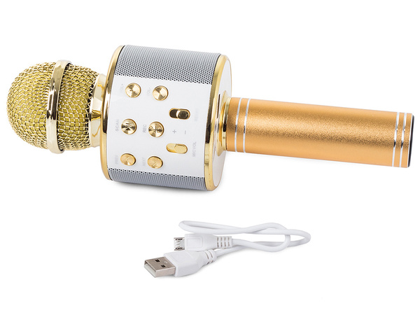 Microfon fără fir bluetooth karaoke difuzor modulator de voce rotund