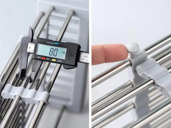 Ociekacz suszarka na zlew do naczyń teleskopowa do owoców warzyw koszyk