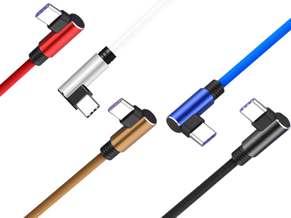 Usb-c typ c angle charging qc cable to phone 1m