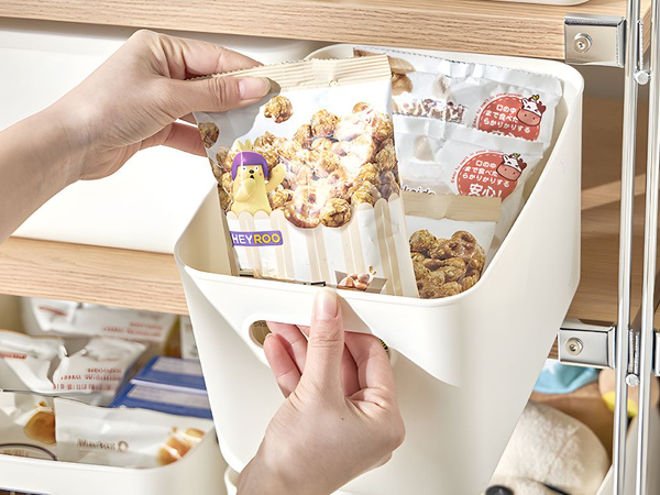 Contenedor de almacenamiento organizador cesta con asas universal 18x25 cm