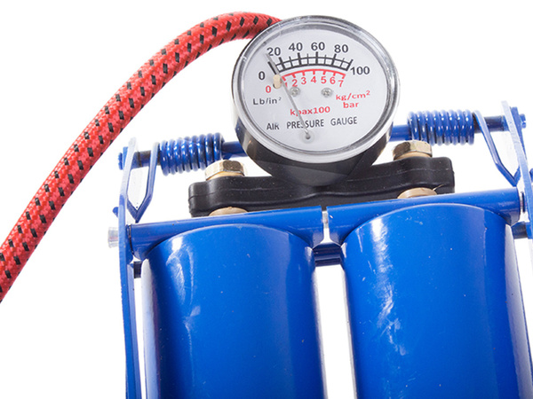 Autó lábpumpa két dugattyú kerékpár végdarabok