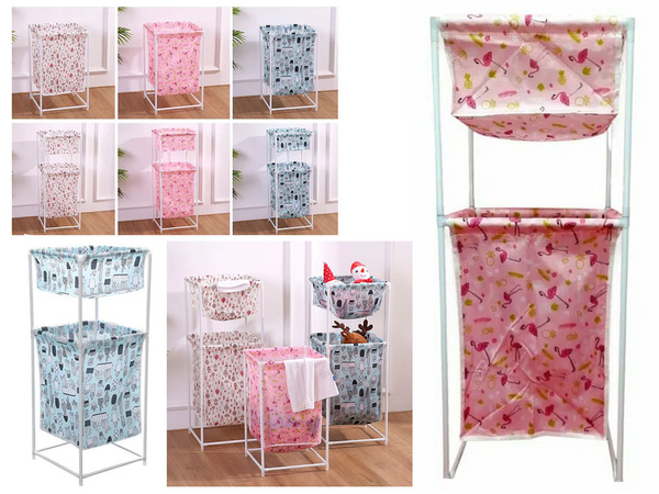 Košara za perilo z dvojno polico za perilo