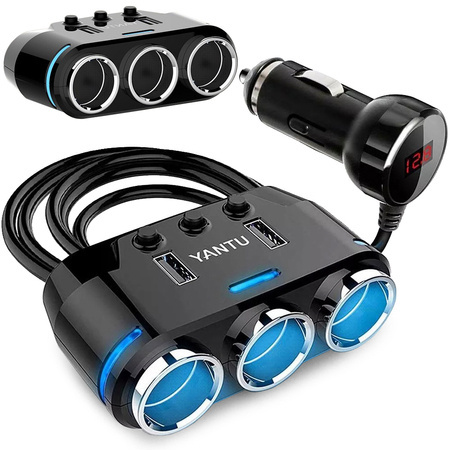 Zásuvka zapaľovača cigariet distribútor 2x usb nabíjačka