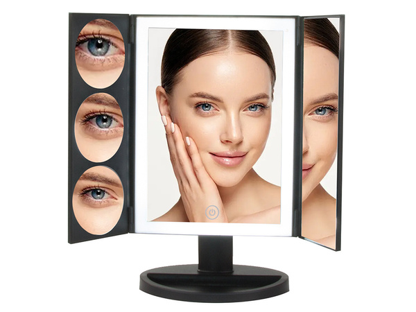 Led makiažo veidrodis didinantis 3x 5x 10x
