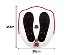 Electric vibrating foot massager heating intensity adjustment