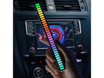 Usb viedol zvuk reakcie viacfarebný neónový pás rgb viedol blikajúce batérie