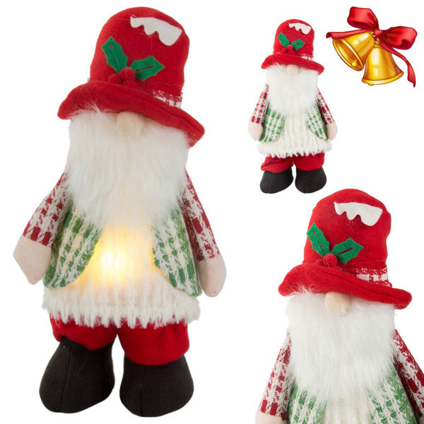 30cm GHOST GHOST LIGHTED LED BIRD gnomi pom de Crăciun