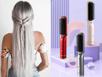 Hair straightener brush 2in1 electric cordless