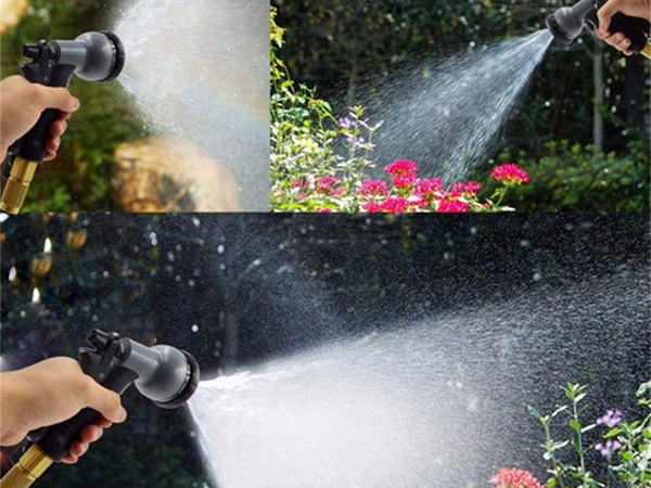 Manguera de jardín 30 m enganches elásticos gancho para pistola