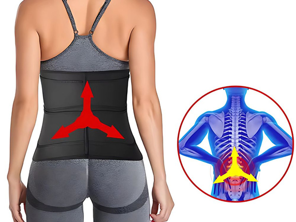 Cinturón reductor de neopreno para abdomen y columna sana l