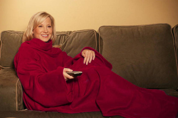 Snuggie fleece blanket for reading