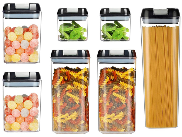 Contenants de cuisine pour aliments pour pâtes contenant avec joint set de 7 pièces