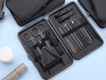 Zestaw do paznokci przybornik manicure pedicure etui cążki 18 elementów