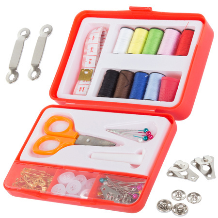 Sewing kit sewing case needles thread pins