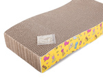 Cardboard cat scratcher horizontal wave catnip