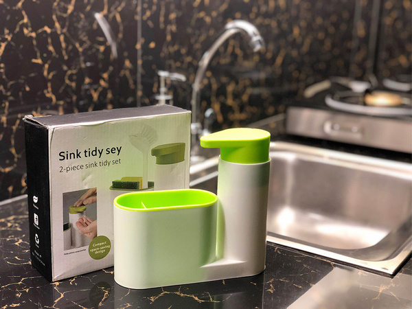 Dispensador de cocina organizador jabón líquido esponja