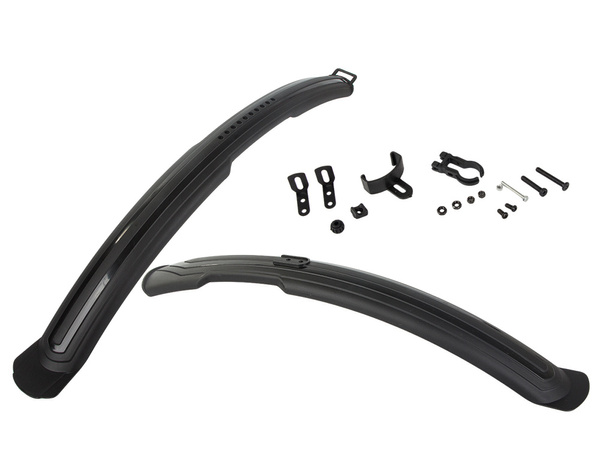 Predné zadné blatníky na bicykel univerzálna sada 2 ks čierna