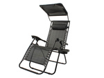Chaise de plage pliante zero gravity 2in1 chair with canopy