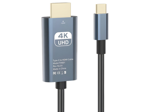 KABEL USB-C HDMI PRZEJŚCIÓWKA ADAPTER HUB USB TYP C DO HDMI 4K 180cm
