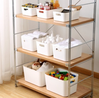 Storage container organiser basket with handles universal 32x25 cm