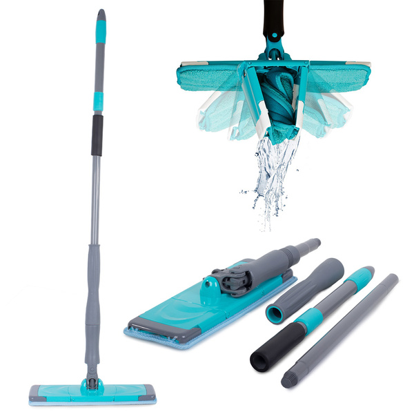 Flat mop for floor cleaning non-dripping titan twist