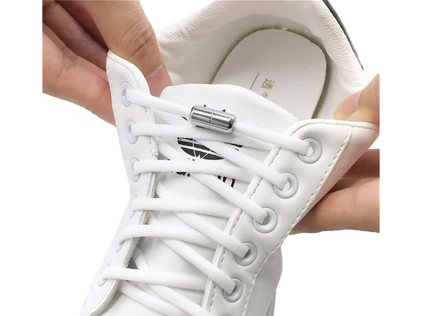 Lacets de chaussures sans attache pour chaussures lacets élastiques en caoutchouc 100cm