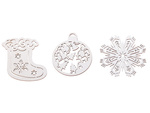 Decoratiuni din lemn pentru pomul de craciun 20 de piese pandantive ornamente baubles