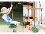 Children's round disc garden swing rope strong