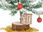 Arbre de noel suspendu en bois lanterne lumineuse decoration de noel mickey
