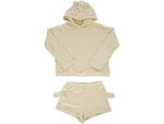 Warm women's pyjamas two-piece with hood soft plush short l