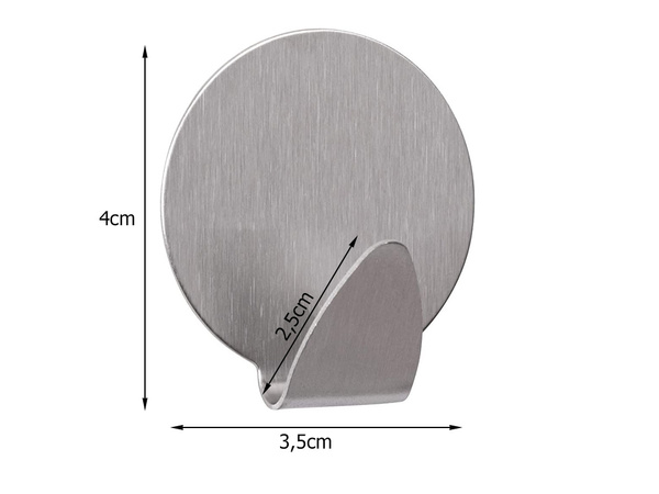Steel self-adhesive hooks 4 pcs