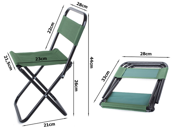 Chaise de tourisme pliante avec dossier
