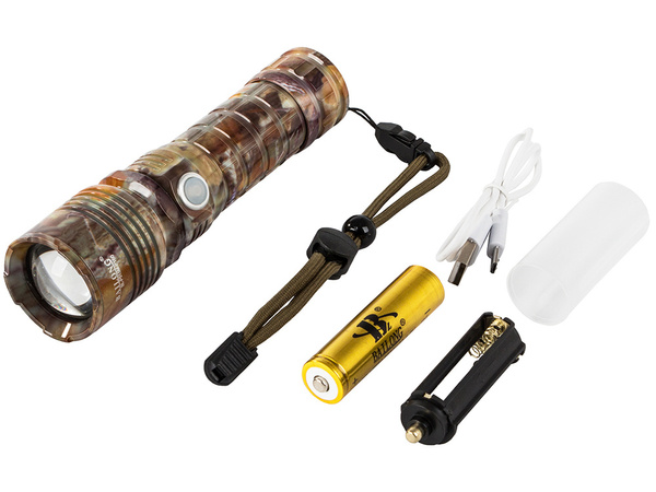 Bailong zoom cree ledes xhp160 usb taktikai zseblámpa