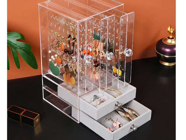 Jewellery organiser casket display suede