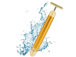 Gold bar vibrating facial massager