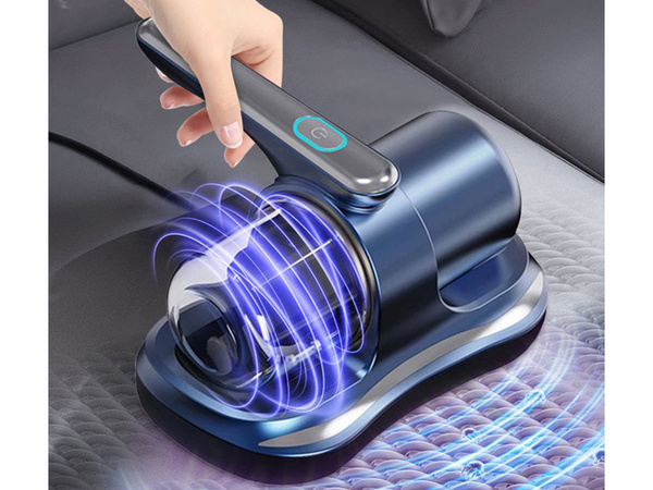 Handheld dust mite extractor bagless filter for allergy sufferers uv lamp