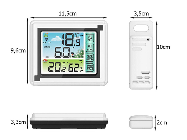 Wireless weather station hygrometer