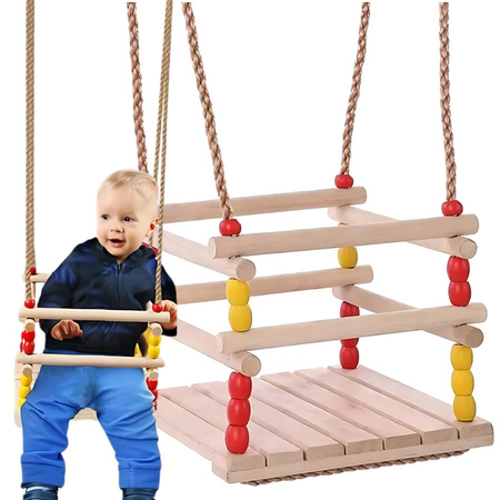 Columpio de jardín infantil sillón mecedora barandilla de madera para jardín casa