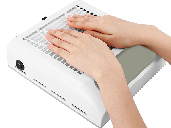 Pochłaniacz pyłu do paznokci bezworkowy kasetowy manicure 80w z filtrem