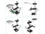 Kit de soudure troisième main loupe porte-loupe led