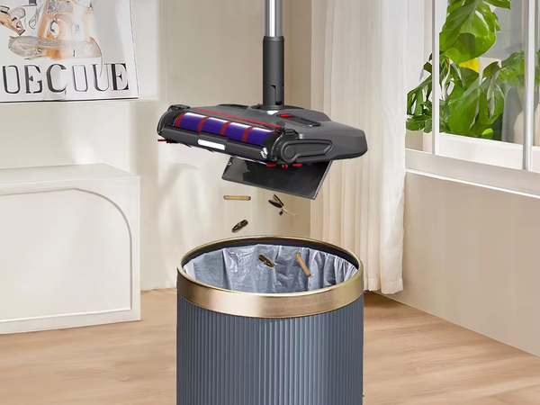 Belaidis rankinis dulkių siurblys su 360° besisukančia elektrine šepečiu kaśka
